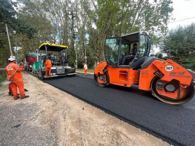 La Municipalidad intensifica la obra de repavimentación y puesta en valor de la Ruta 26